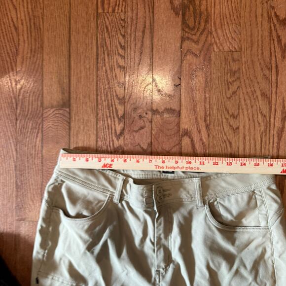 prAna Khaki Hiking Pants Womens 14 Standard Fit Outdoor Trail - Picture 8 of 9